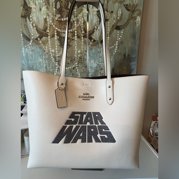 NWT! Coach Star Wars X Town Tote With Glitter Logo - Picture 5 of 12